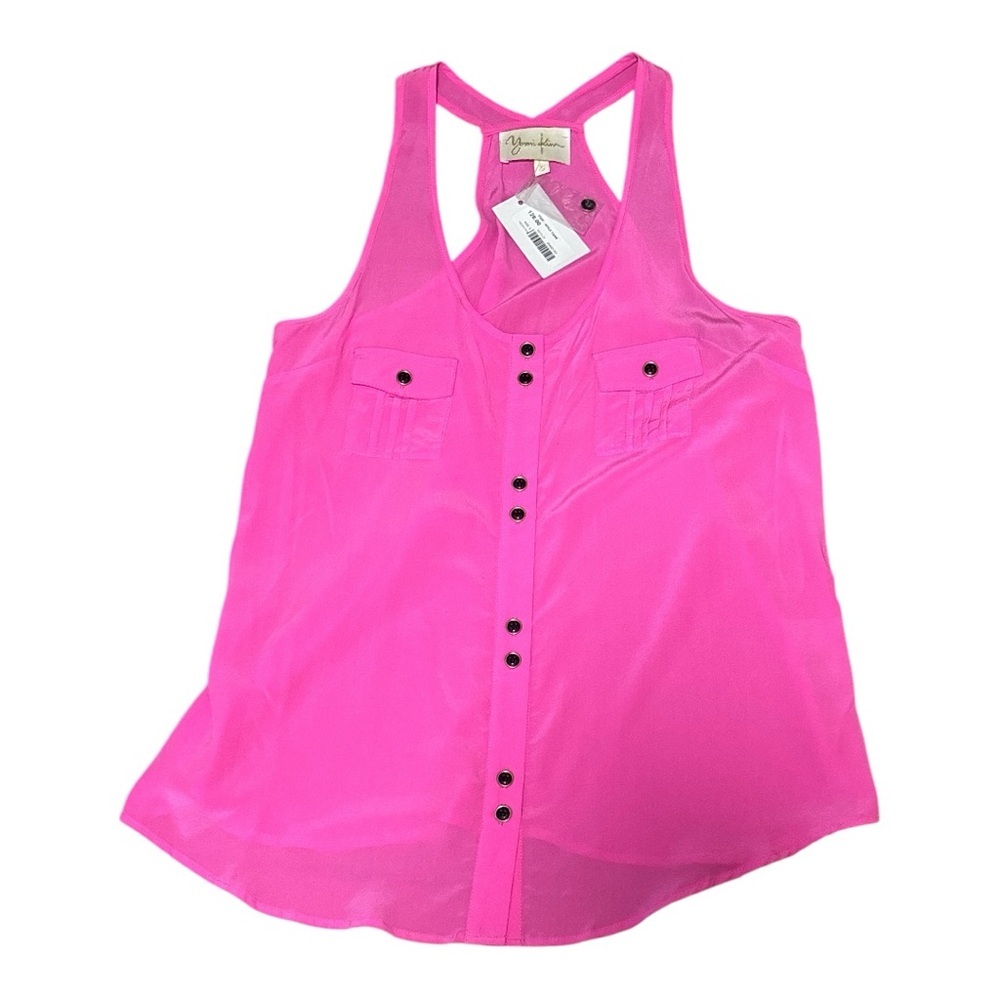 Yumi Kim Hot Pink Racerback Button-Front Tank